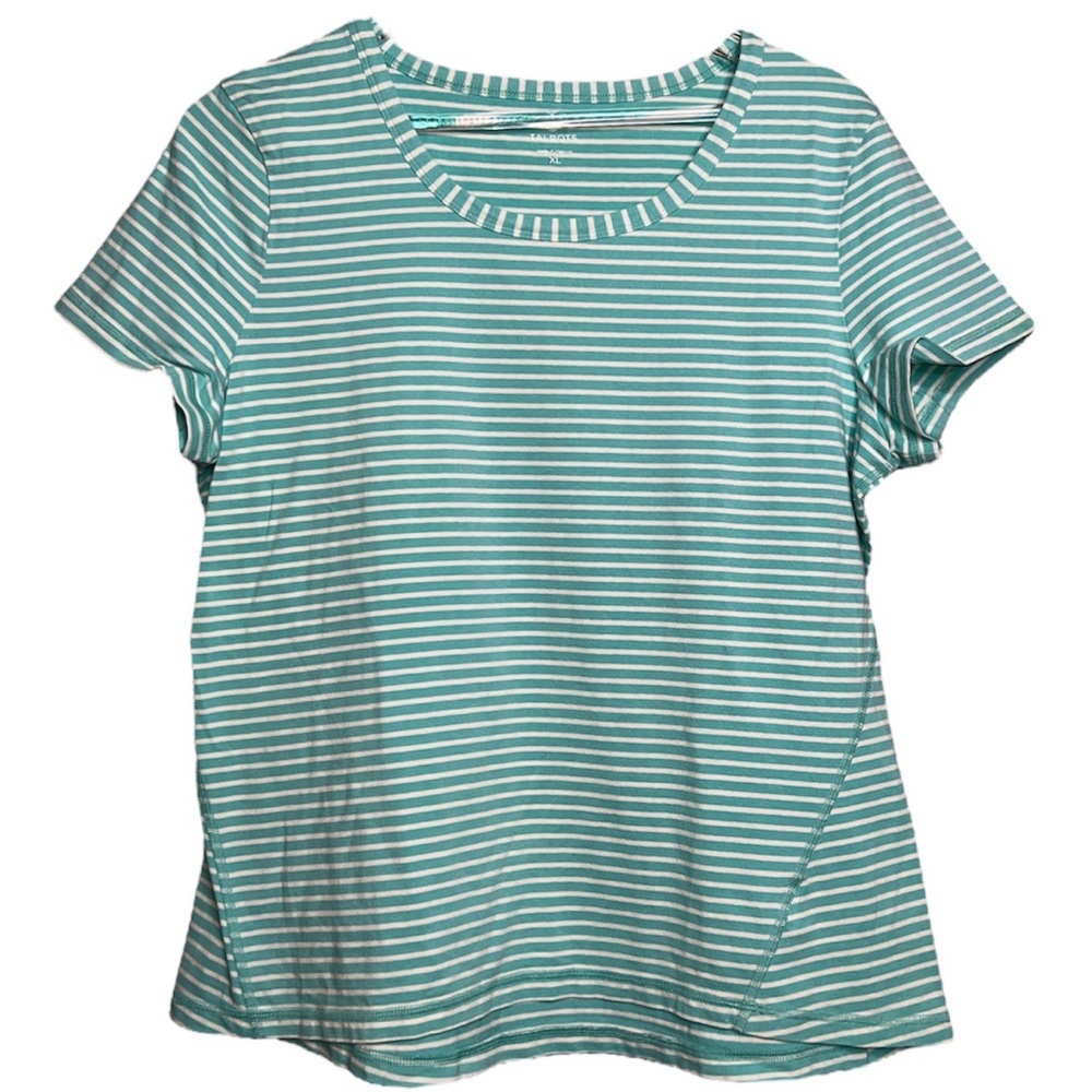 Talbots Blue Striped Athletic T Shirt